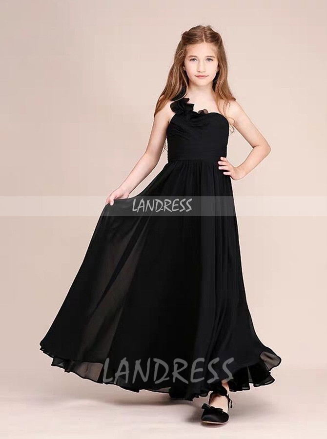 Girls black hotsell bridesmaid dress