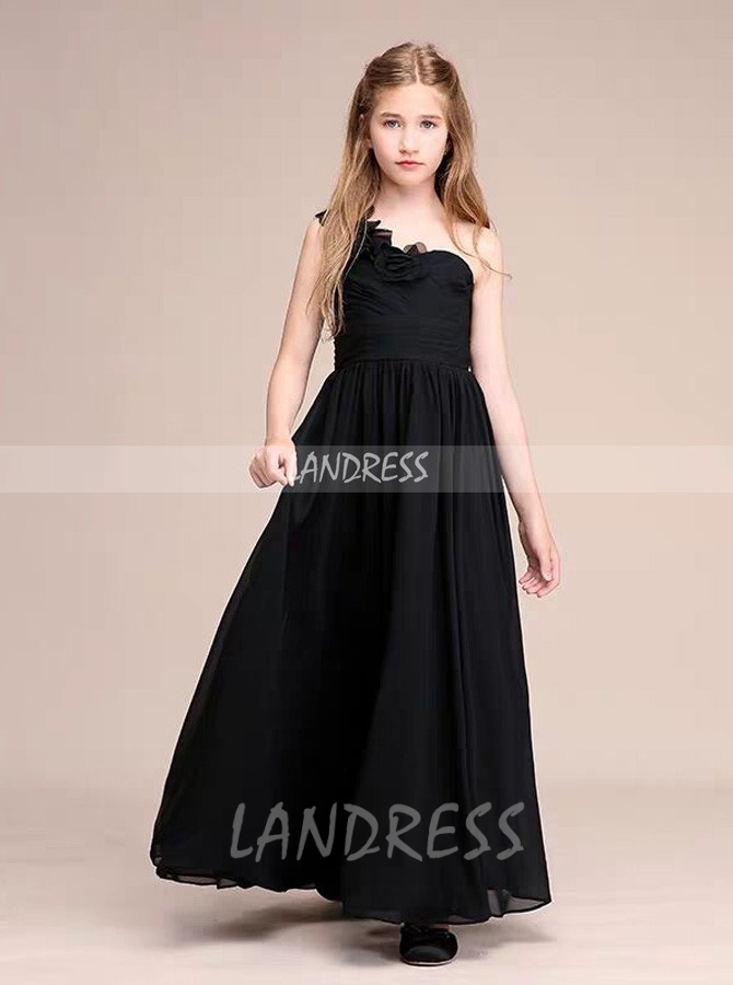 Girls black hot sale bridesmaid dress