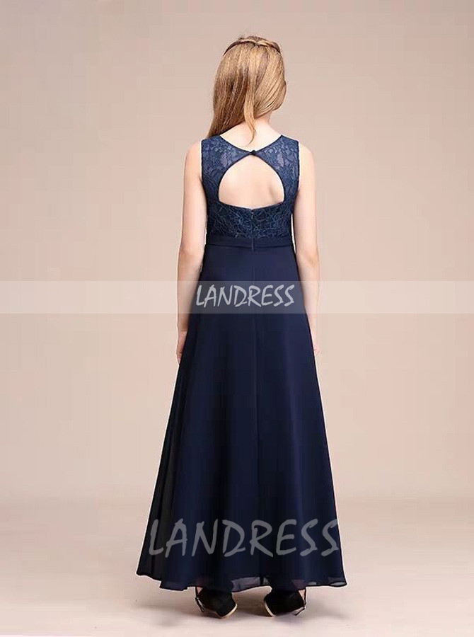 Navy blue junior bridesmaid hot sale dress