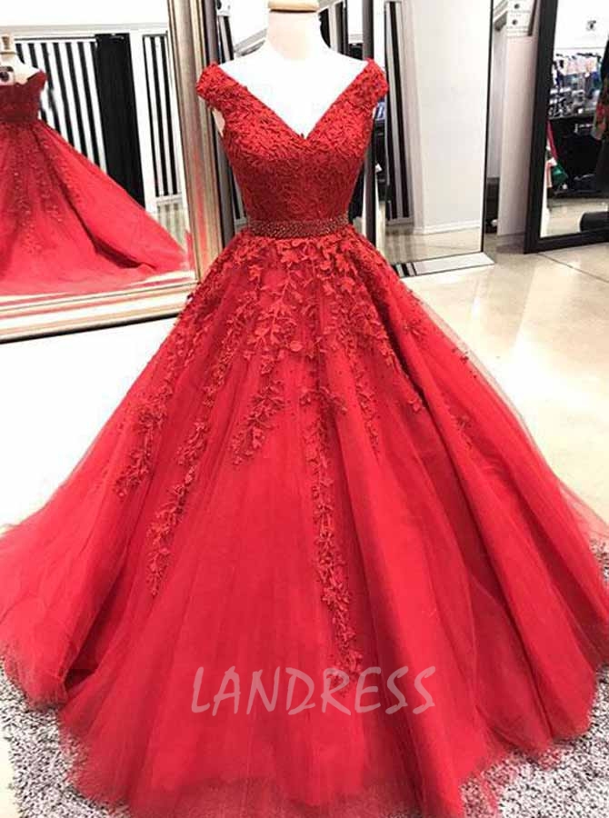 Red prom sale dress princess