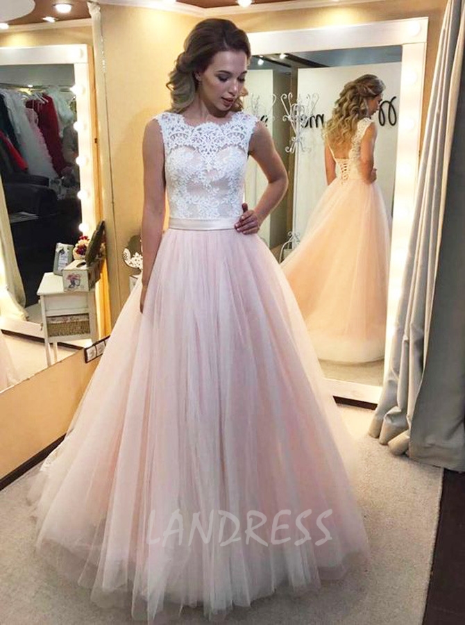 Blush A line Wedding Dresses Classic Wedding Dress Landress