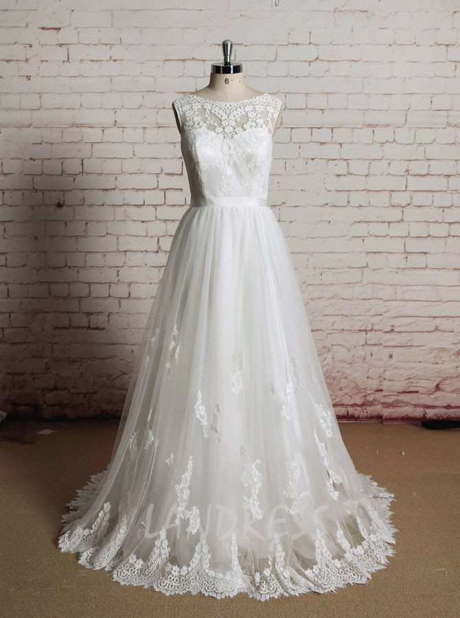 Empire waist on sale lace wedding dress