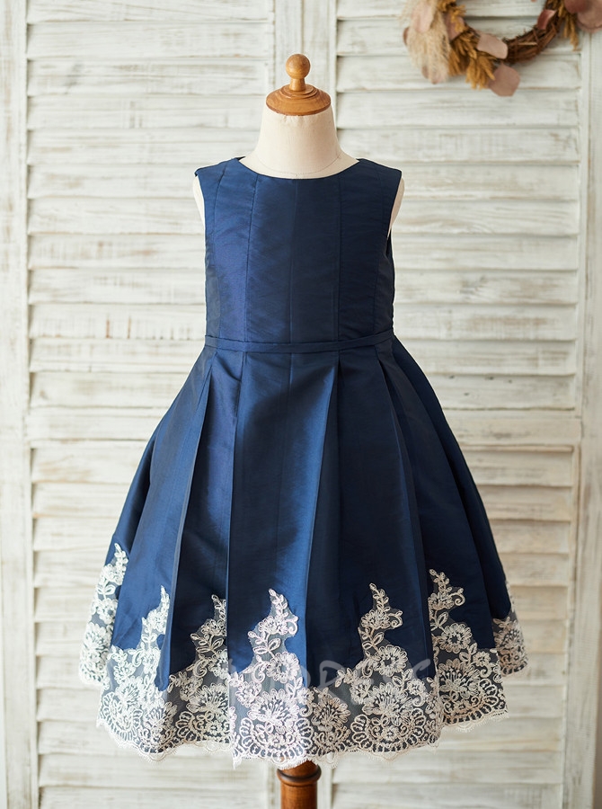 Dark navy outlet flower girl dress