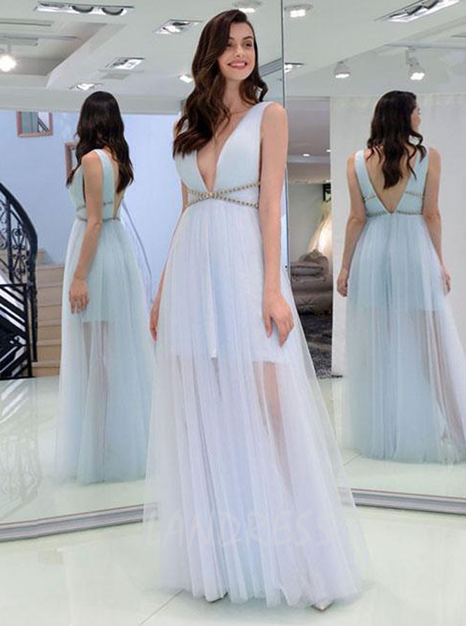 Sky blue tulle on sale dress