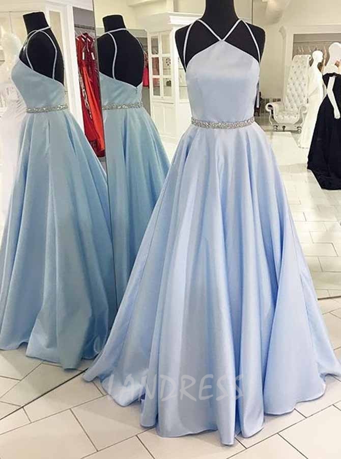 Sky blue 2024 prom dresses