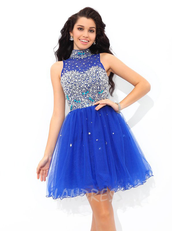 Short blue hot sale dress homecoming