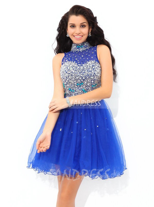 Royal blue outlet prom dresses short