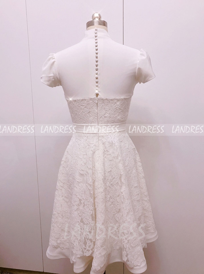 Short white hot sale reception dress