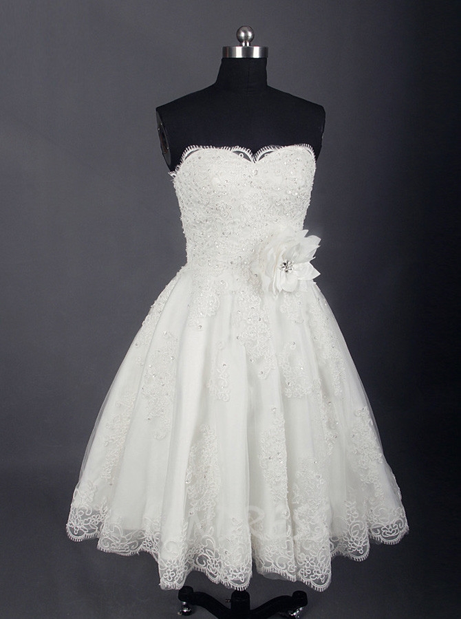 Short white bridal hot sale reception dresses