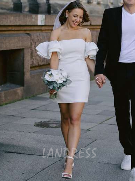 Mini length wedding clearance dresses