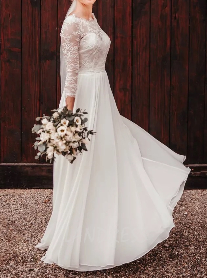 Chiffon skirt store wedding dress